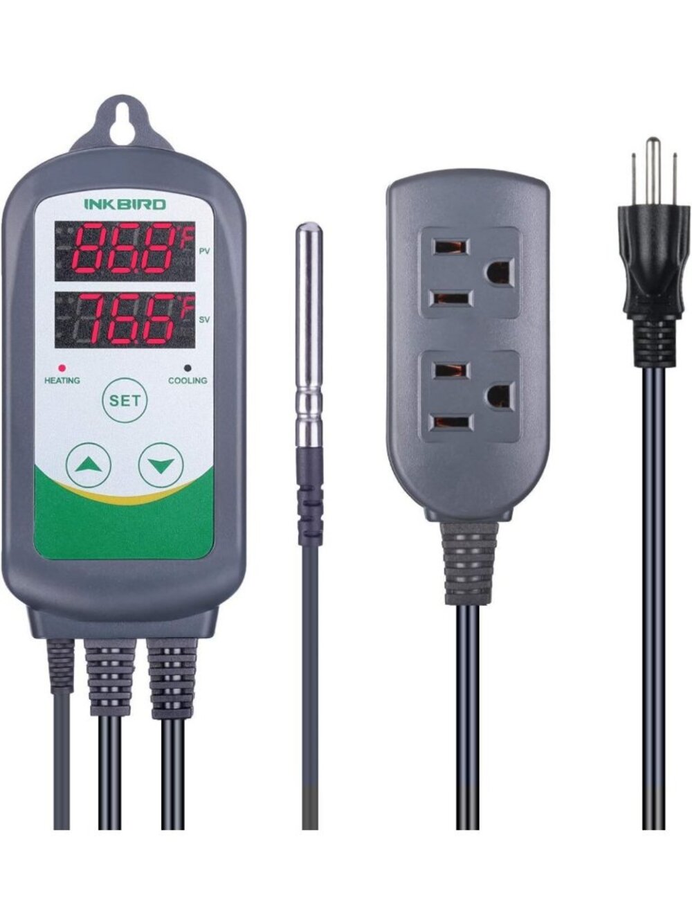Digital Temperature Controller for Heating & Cooling - Ideal for Greenhouses